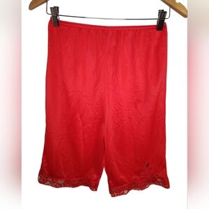 Vintage 1950s Gaymode for Penneys Red Pettipants Half Slip | Lace & Embroidery